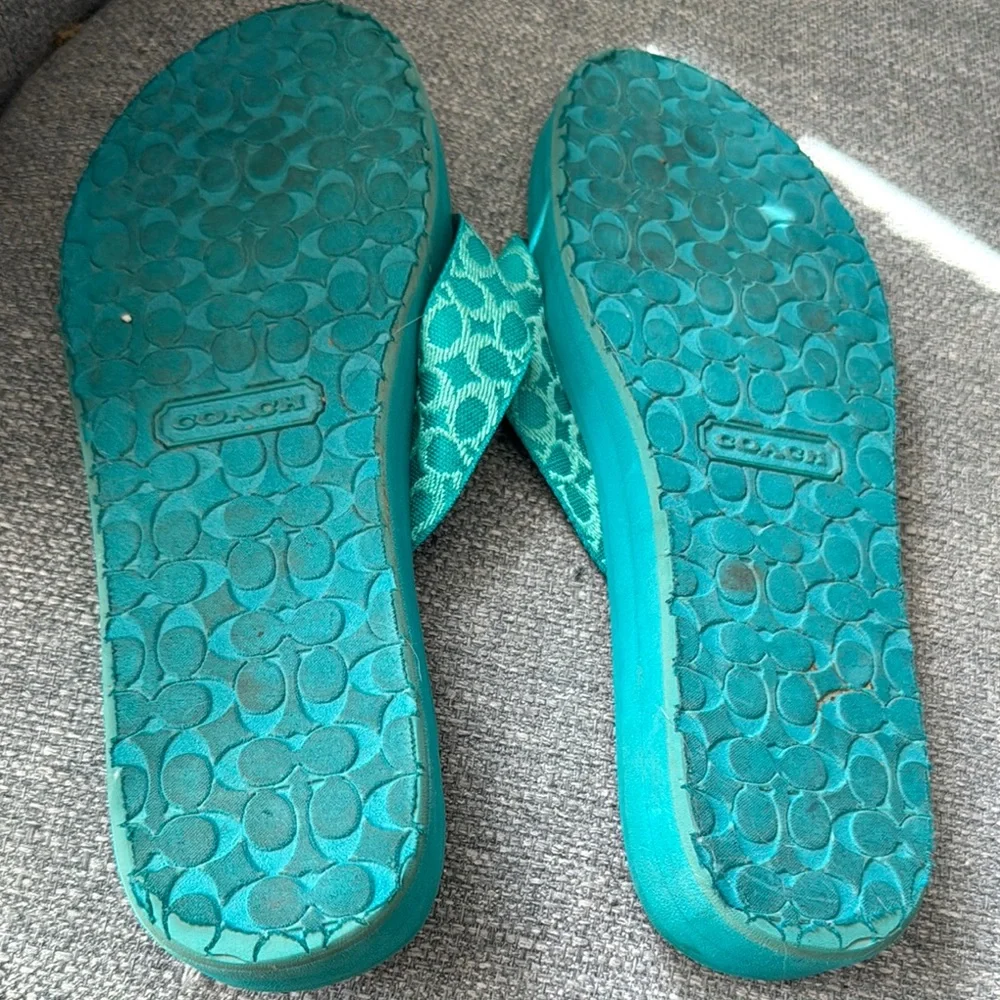 Coach Turquoise Sandals - Picture 3 of 3